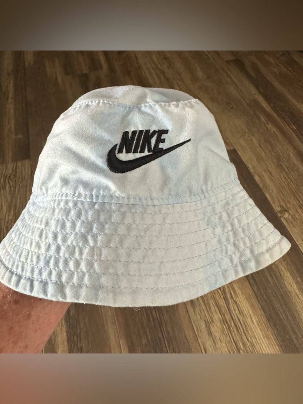 NIKE blue tie-dye UPF 40+ sun protection infant summer swim beach bucket hat